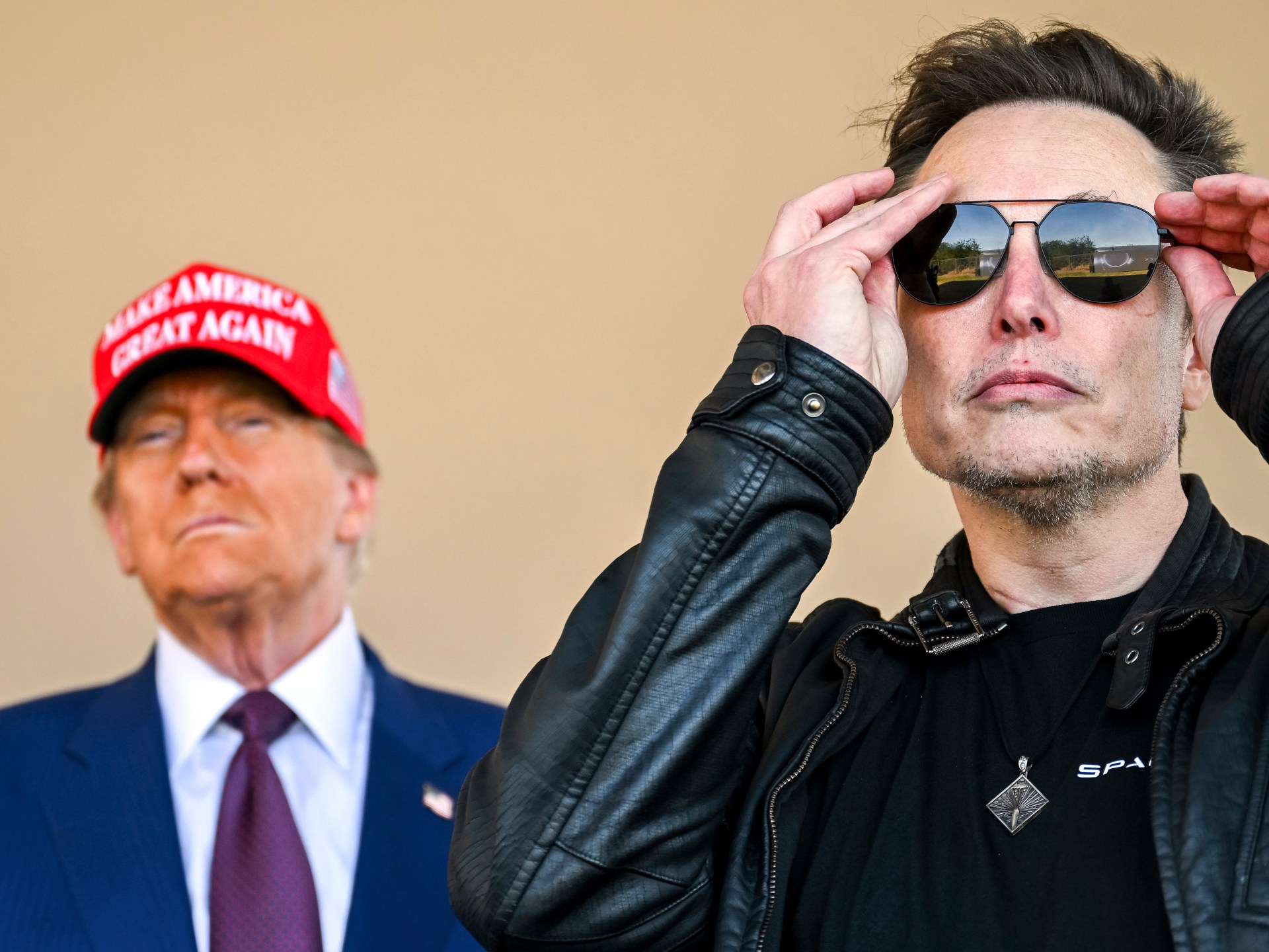 trump shades musk