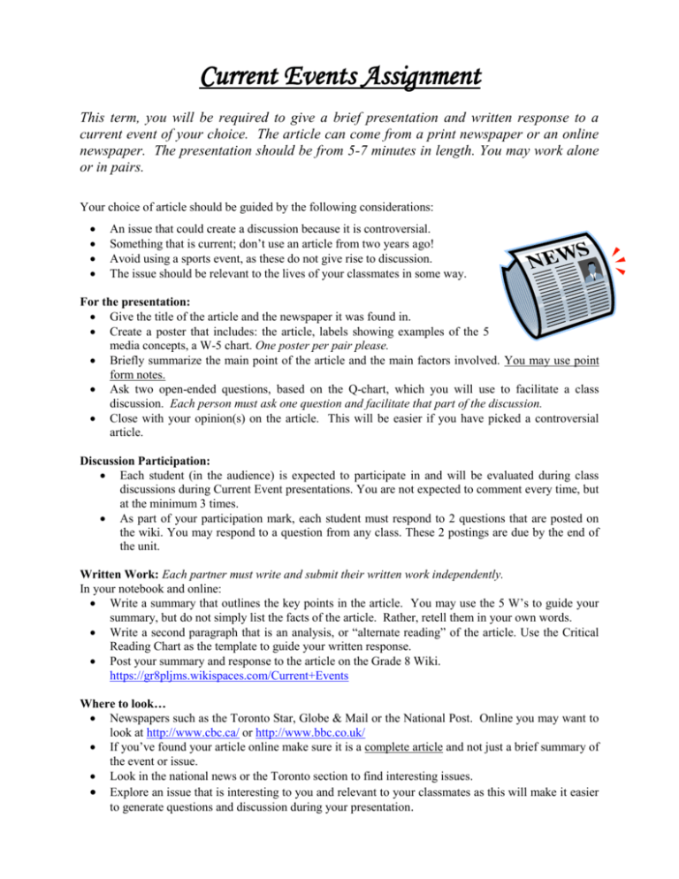 opinion articles on current events