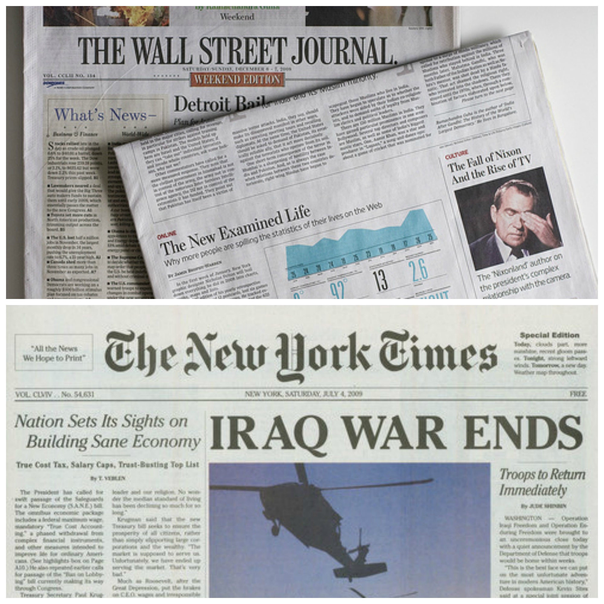 major newspapers