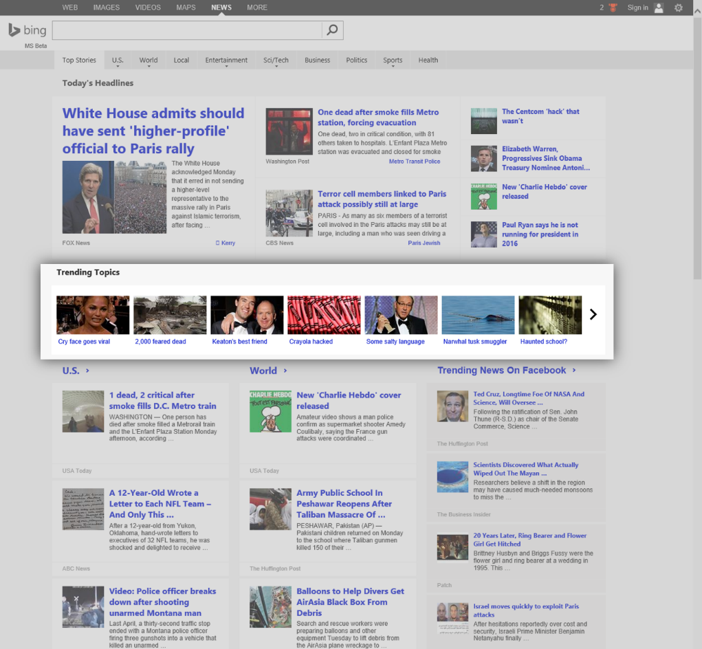 bing news top stories