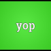 what is yop